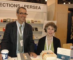 Photo of Persea Books exhibit