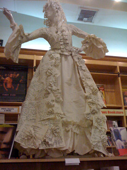 Photo of mannekin with paper dress