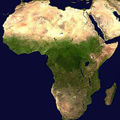 Satellite image of Africa